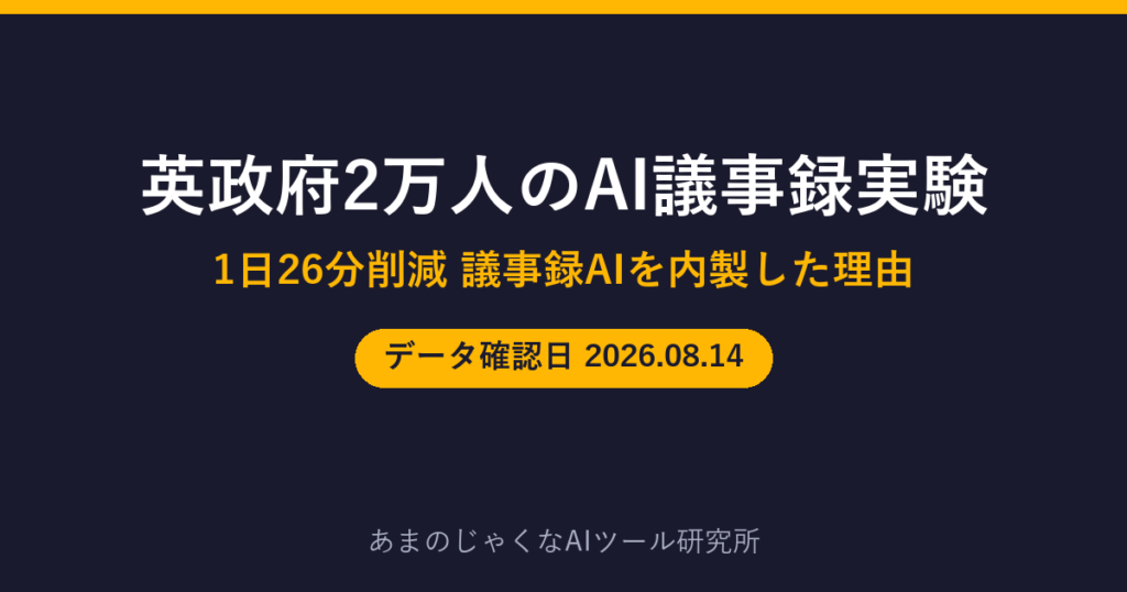 英政府2万人のAI議事録実験のアイキャッチ画像